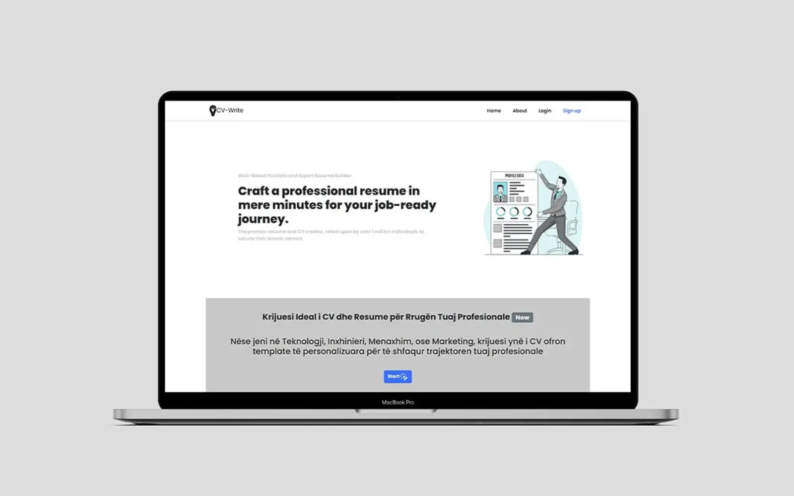 CV App Resume Builder project preview