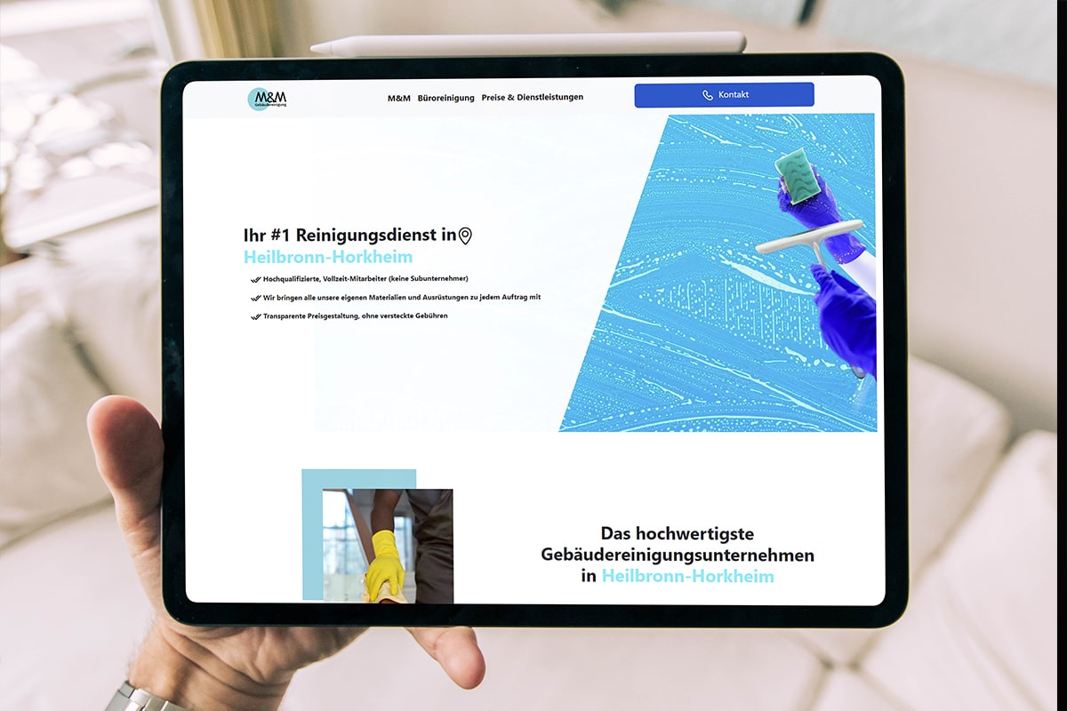 M&M Cleaning Website